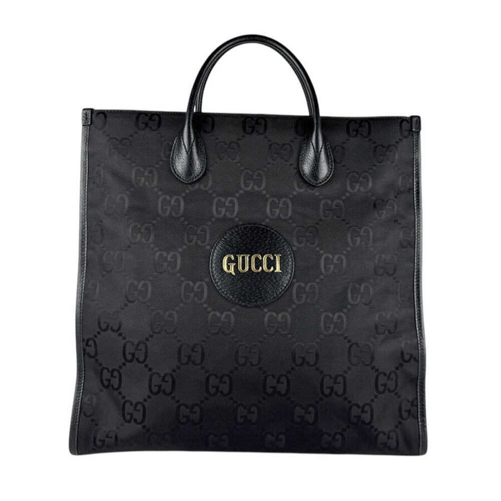 Gucci The Grid Leather 2Way Shoulder Bag Black